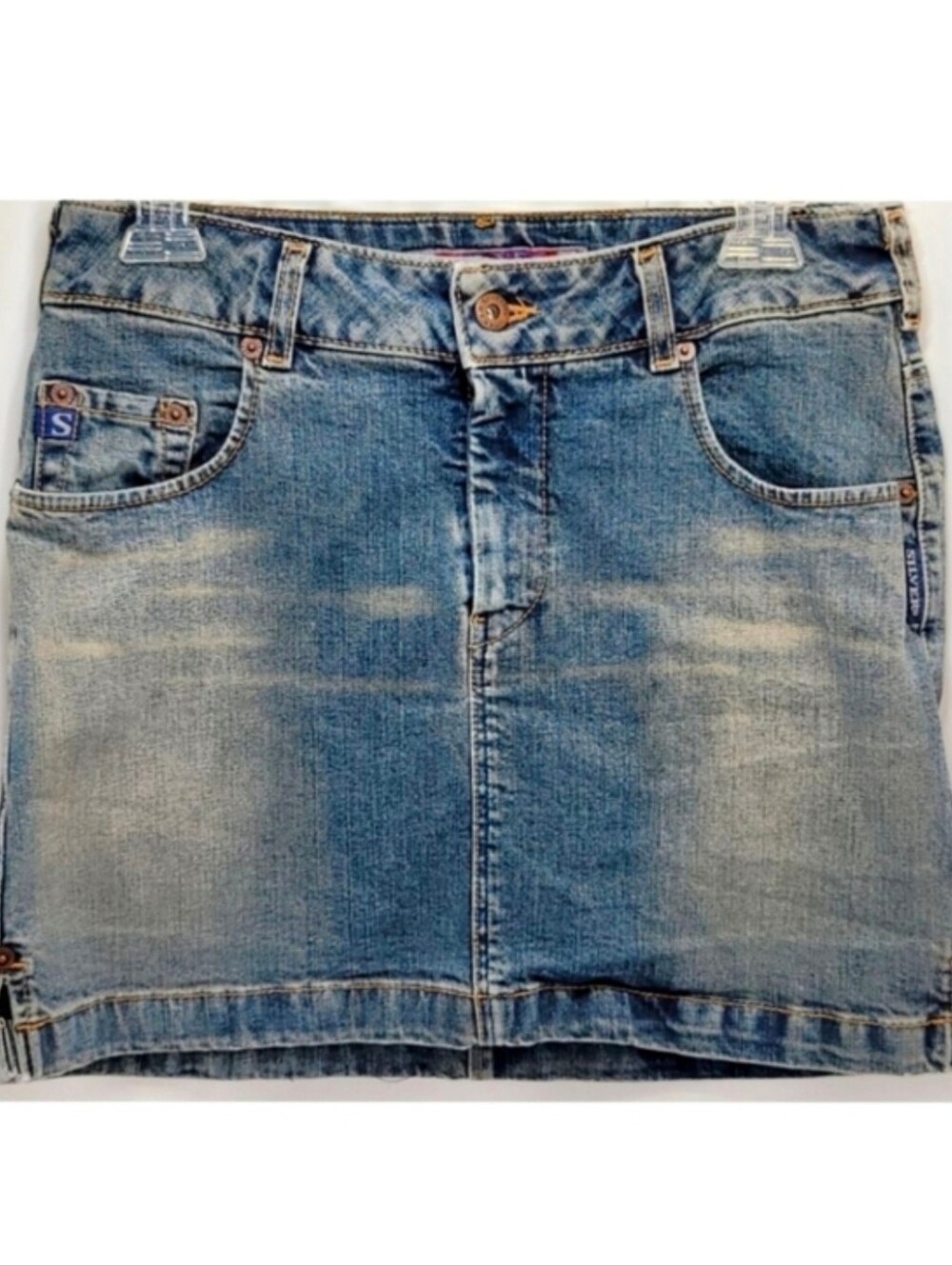 Silver Jeans Denim Faded Mini Skirt Vintage Y2K Women's Size 29